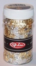 METAL FLAKES 100ml  (MIX - M6) - Cienkie listki folii